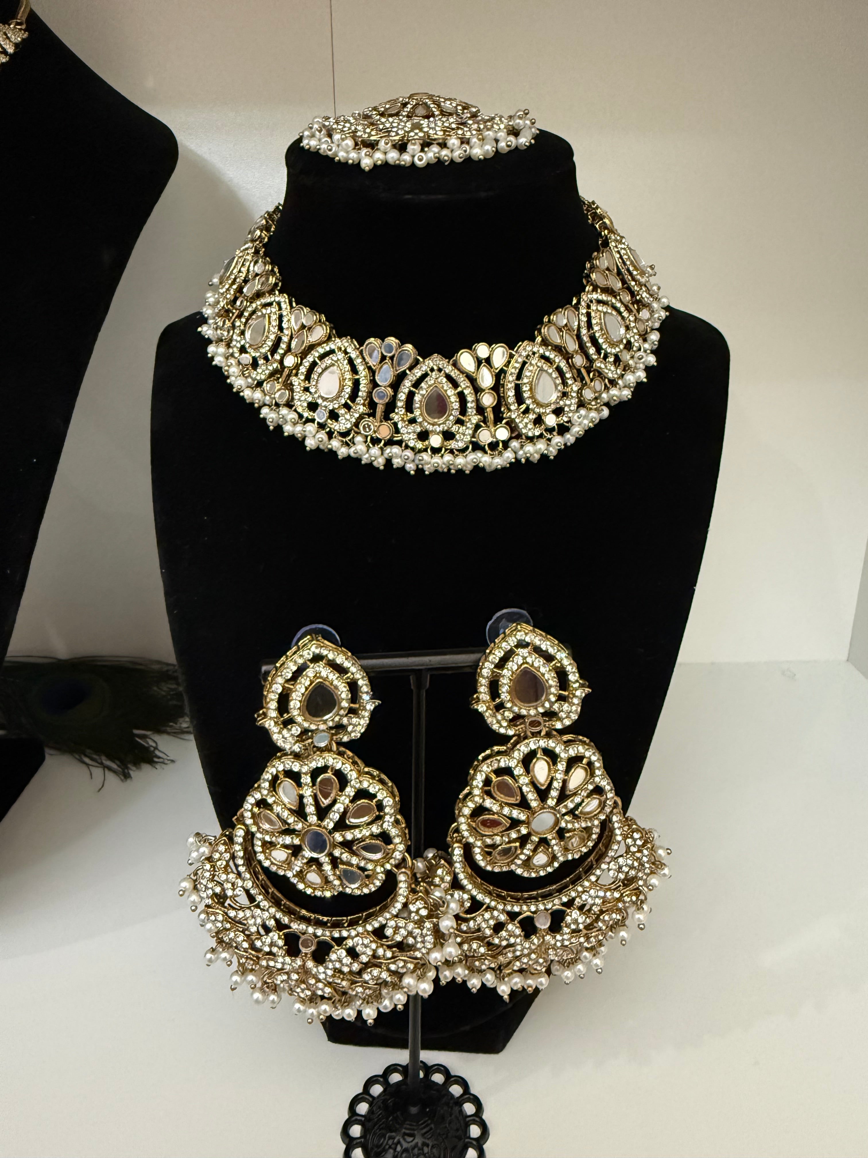 Mirror-work (Polki) Kundan