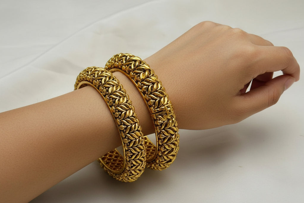Traditional antique gold bangles
