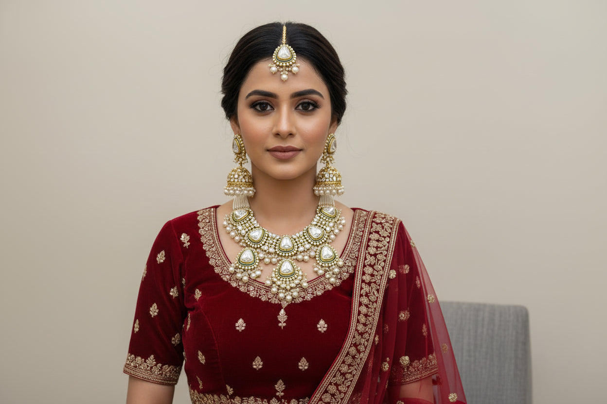 Moissanite Polki Rani Haar set