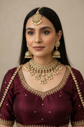 Kundan Choker necklace with pearl drops