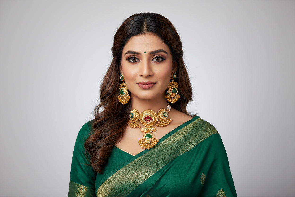 Kashmiri Style South Indian Choker set